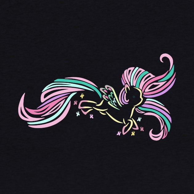 Tribal Pony - Rainbow Power Fluttershy by Alaina Williams